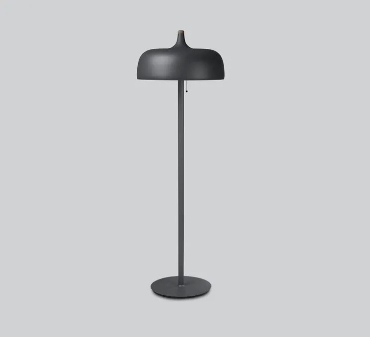 Lampadaire, Acorn, gris mat, Ø35cm, H122cm - Northern