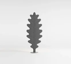 Lampadaire acoustique, Eden F2 feuille de chêne, gris fumé, LED, 2700K, 3500 lm, L70cm, H180cm - Rotaliana