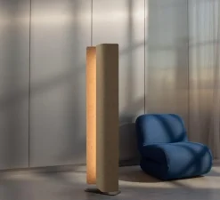 Lampadaire acoustique, Vika small, beige, LED, 2700K, 715lm, L42,7cm, H154cm - Abstracta