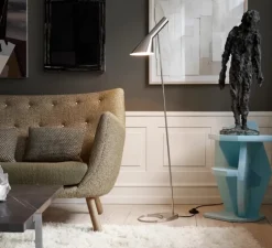 Lampadaire, AJ, acier inoxydable, L32,5cm, H130cm - Louis Poulsen