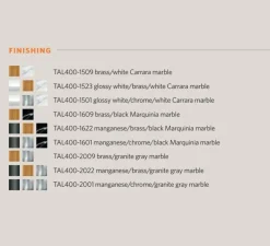 Lampadaire, Alzabile, blanc brillant, laiton, marbre noir, LED, 2700K, 806lm, L38cm, H216cm - Tato Italia