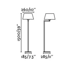 Lampadaire, Artis, bronze, Ø26cm, H150cm - Faro