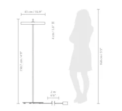 Lampadaire, Asteria floor, vert, LED, 3000K, 1100lm, Ø43cm, H150cm - Umage