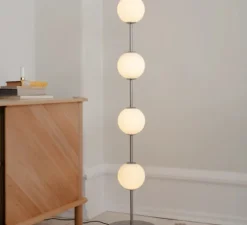 Lampadaire, Audrey, acier, LED, dim, 2700K, 1740 lm, Ø26cm, H127,6cm - Umage