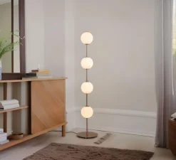 Lampadaire, Audrey, laiton, LED, dim, 2700K, 1740 lm, Ø26cm, H127,6cm - Umage