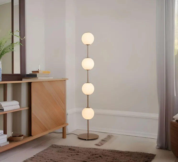 Lampadaire, Audrey, laiton, LED, dim, 2700K, 1740 lm, Ø26cm, H127,6cm - Umage