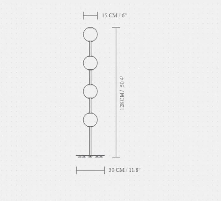Lampadaire, Audrey, laiton, LED, dim, 2700K, 1740 lm, Ø26cm, H127,6cm - Umage