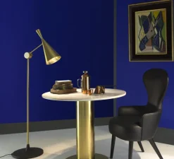 Lampadaire, Beat, laiton brossé, L35cm, H157cm - Tom Dixon