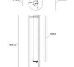 Lampadaire, Belleville, gris charbon, IP67, LED, dim, 2700K, 2000 lm, L13cm, H154,5cm - Sammode