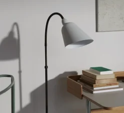 Lampadaire, BELLEVUE, blanc, laiton bronze, EDITION SPECIALE - 120ème ANNIVERSAIRE, H130cm - Andtradition