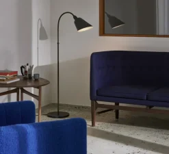 Lampadaire, BELLEVUE, gris pierre, laiton bronze, EDITION SPECIALE - 120ème ANNIVERSAIRE, H130cm - Andtradition