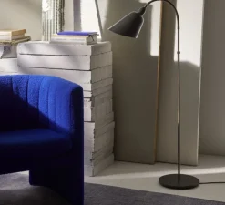 Lampadaire, BELLEVUE, gris pierre, laiton bronze, EDITION SPECIALE - 120ème ANNIVERSAIRE, H130cm - Andtradition