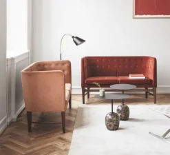 Lampadaire, BELLEVUE, noir, laiton, H130cm - Andtradition