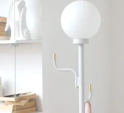 Lampadaire, Big Darling, porte manteaux, blanc, Ø34cm, H185cm - Swedish Ninja