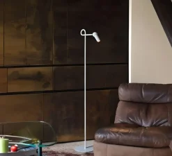 Lampadaire, Bird, blanc, LED, dim, 2700K, 660 lm, L23cm, H126cm - KDLN