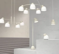 Lampadaire, Bird, sable et laiton, Ø17,3cm, H129,3cm - Belid