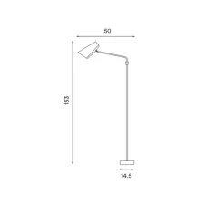 Lampadaire, Birdy Swing, noir, laiton, L50cm, H133cm - Northern