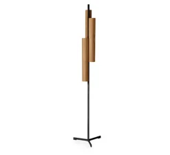 Lampadaire, Black Note TR, cerisier, métal finition noir mat, LED, 3000K, 858lm, L35cm, H188cm - LZF