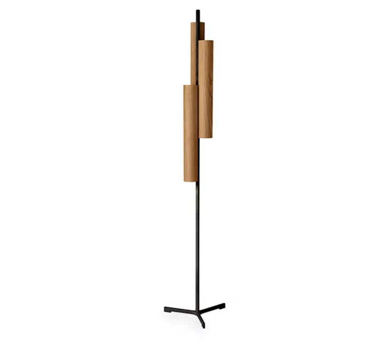 Lampadaire, Black Note TR, cerisier, métal finition noir mat, LED, 3000K, 858lm, L35cm, H188cm - LZF