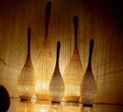 Lampadaire, Bolla L, naturel, Ø48cm, H190cm - GERVASONI