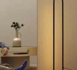 Lampadaire, Bow, noir, LED, dim, 2700K, 2880 lm, L12cm, H120cm - Nexia