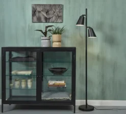 Lampadaire, Bremen, Noir, L45cm, H162cm - It's about Romi
