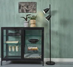 Lampadaire, Bremen, Noir, L45cm, H162cm - It's about Romi