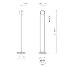 Lampadaire, C Ball F, laiton, Ø23cm, H158cm - B-Lux