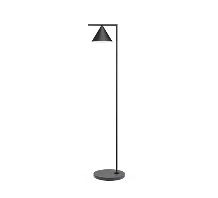 Lampadaire, Captain Flint, noir et lave noir, IP65, LED, dim, 2700K, 613 lm, Ø32cm, H153,7cm - Flos