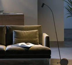 Lampadaire, chiocciola reading, noir, LED, 2700K, 1400 lm, L17,5cm, H150cm - Lumen Center Italia