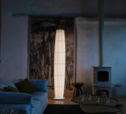 Lampadaire, Colonne 190, blanc, base métal, LED, dim, 2700K, 5597 lm, L30cm, H191,8cm - Dix heures dix