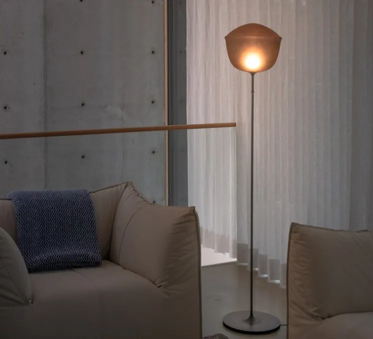 Lampadaire, Contour 225, gris ardoise, LED, dim, 1800-3000K, Ø30cm, H151cm - A-N-D