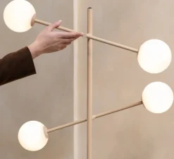 Lampadaire, Copenhagen, beige, L57cm, H171cm - It's about Romi