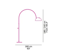 Lampadaire, Coupé, blanc, H190cm - Oluce