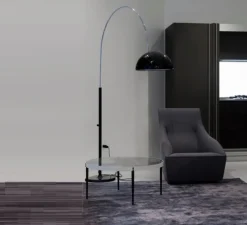 Lampadaire, Coupé, noir, H190cm - Oluce