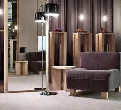 Lampadaire, Coupé, noir, H140cm - Oluce