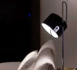 Lampadaire, Coupé, noir, H140cm - Oluce