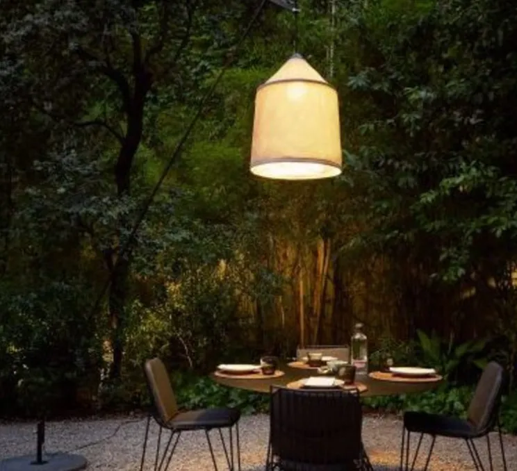 Lampadaire de jardin, JAIMA, beige, IP65, LED, Ø54cm, H307cm - marset
