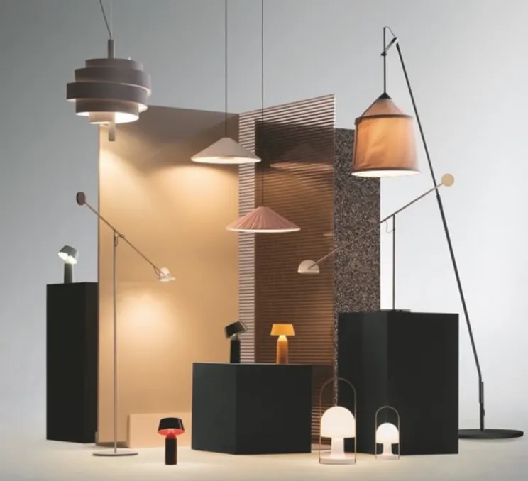 Lampadaire de jardin, JAIMA, beige, IP65, LED, Ø54cm, H307cm - marset