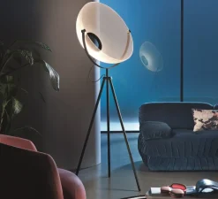 Lampadaire, Demi Moon, noir, LED, dim, 3000K, 4198 lm, L74,6cm, H195,7cm - Stilnovo