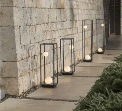 Lampadaire d'extérieur, Abachina, noir, IP65, LED, 3000k, 410 lm, Ø22,5cm, H103cm - Karman