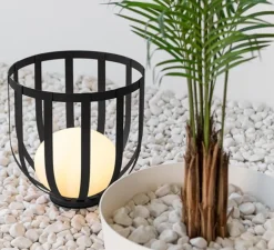 Lampadaire d'extérieur, Bols P-4028X, noir anthracite, IP65, LED, dim, 2700K, 870 lm, Ø54cm, H55cm - Estiluz