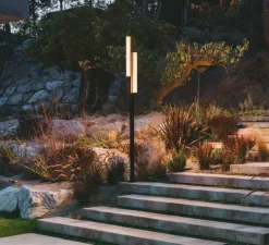 Lampadaire d'extérieur, Class, 2815, noir mat, IP65, LED, dim, Push, 2700K, 1980 lm, L22cm, H250cm - Vibia