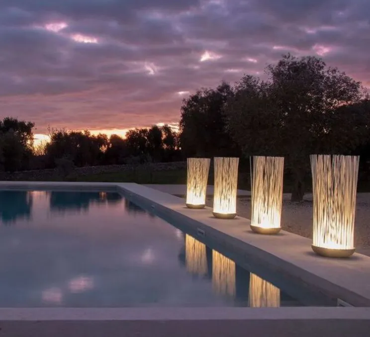 Lampadaire d'extérieur, Don't touch, gris, LED, Ø42cm, H108cm - KARMAN