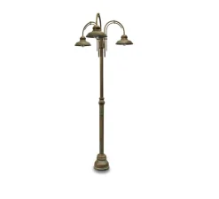 Lampadaire d'extérieur et candélabre, Mill 1723, Laiton vieilli, IP44, Ø32,5cm, H280cm - Moretti Luce