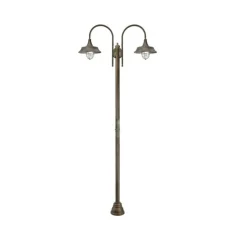 Lampadaire d'extérieur et candélabre, Atelier 3341, Laiton vieilli, IP44, Ø32cm, H270cm - Moretti Luce