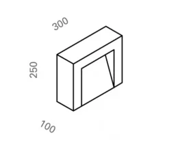 Lampadaire d'extérieur, Icementi cento3cento, gris, LED, 3000K, 413 lm, L30cm, H25cm - Lucifero's