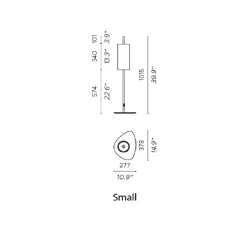Lampadaire d'extérieur, Lagoon, small, abat-jour orange Noumea Goyave, tissu Pierre Frey, structure laquée noire et cuivre, IP68, Ø15cm, H101,5cm - Contardi
