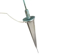 Lampadaire d'extérieur, mini mini, vert de gris, H200cm, IP55 - LED, 2700K, 85lm - Zava