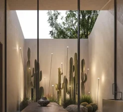 Lampadaire d'extérieur, Minuit, noir, IP65, LED, 3000K, 157 lm, Ø5cm, H105cm - Karman